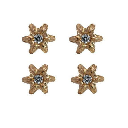 9mm Small Bullet Plume Tux Studs / ALL 14K GOLD