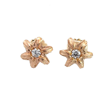 9mm Small Bullet Plume Earrings /  ALL 14K GOLD