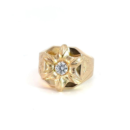 Valor Signet Ring / ALL 14K GOLD Sizes 11-13