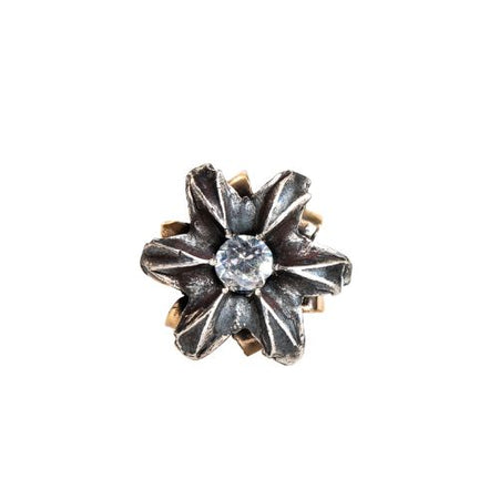 9mm Small Bullet Clutch Pin / 14K Gold + Sterling Silver