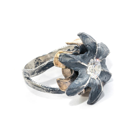 .45 Caliber Large Bullet Ring / Sterling Silver Band Sizes 8-10.5