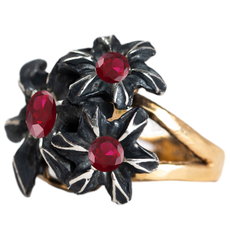 Cluster Ring / 14K Gold Band Sizes 11-13
