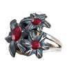 Cluster Ring / Sterling Silver Band Sizes 11-13