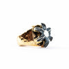 .45 Caliber Large Bullet Trophy Ring / 14K Gold Band + Stone